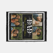 Bester Vater überhaupt personalisierte Fotocollage Fleecedecke (Vorderseite (Horizontal))