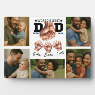 Bester Vater überhaupt personalisierte Fotocollage Fotoplatte
