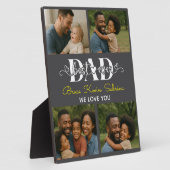 Bester Vater überhaupt personalisierte Fotocollage Fotoplatte (Seite)