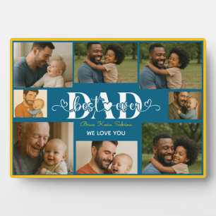 Bester Vater überhaupt personalisierte Fotocollage Fotoplatte