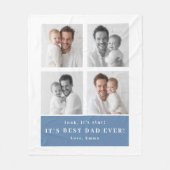 Bester Vater überhaupt personalisierte Fotodecke | Fleecedecke (Vorderseite)
