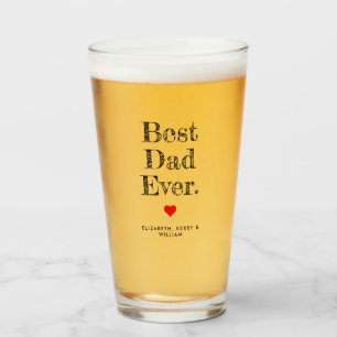 Bester Vater überhaupt Personalisierte Namen Glas