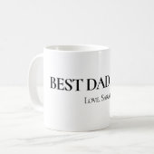 Bester Vater überhaupt personalisierte Tasse (Vorderseite Links)