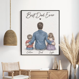 Bester Vater überhaupt Personalisiertes Vater- und Poster
