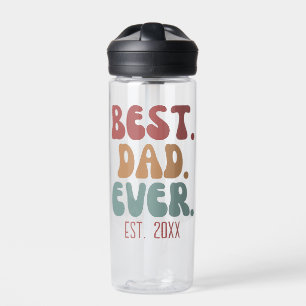 Bester Vater überhaupt Retro Vintage 70er Jahre Sc Trinkflasche