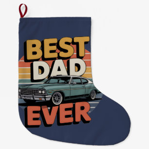Bester Vater überhaupt Retro Vintage Türkis Muskel Großer Weihnachtsstrumpf