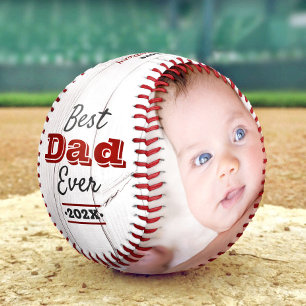 Bester Vater überhaupt Rote Typografie Rustikales Baseball