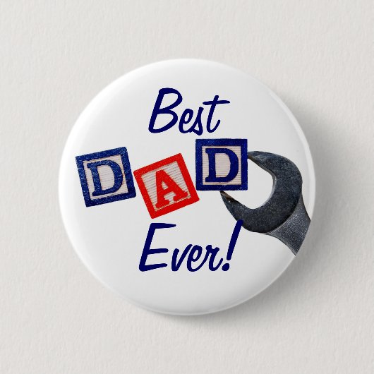 Bester Vater überhaupt! (Schlüsselentwurf) Knopf Button (Vorderseite)