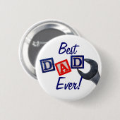 Bester Vater überhaupt! (Schlüsselentwurf) Knopf Button (Vorne & Hinten)