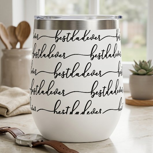 Bester Vater überhaupt Schwarze Skript-Typografie