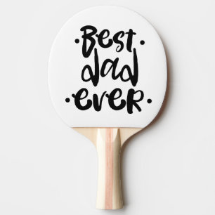 Bester Vater überhaupt Schwarze Typografie Benutze Tischtennis Schläger