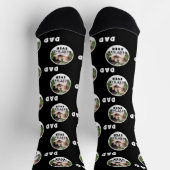 Bester Vater überhaupt Schwarzes Foto Socken (Oben)
