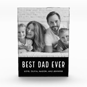 Bester Vater überhaupt   Schwarzweiss Fotoblock