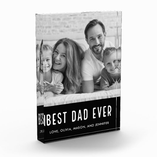 Bester Vater überhaupt | Schwarzweiss Fotoblock (Links)