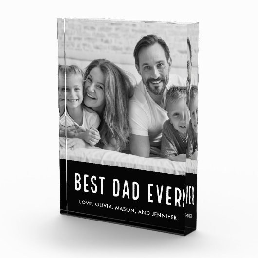 Bester Vater überhaupt | Schwarzweiss Fotoblock (Rechts)