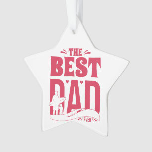 Bester Vater überhaupt – Silhouette von Vater und Ornament