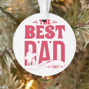 Bester Vater überhaupt – Silhouette von Vater und Ornament