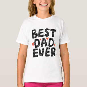 Bester Vater überhaupt Süße handgezeichnete Typogr T-Shirt