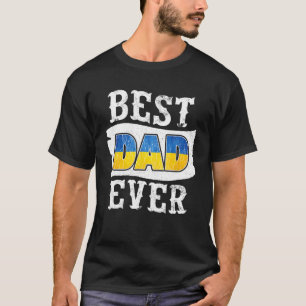 Bester Vater überhaupt Ukrainische Flagge zum Vate T-Shirt
