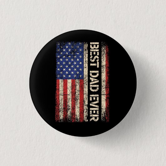 Bester Vater überhaupt US-amerikanische Flagge Ges Button (Vorderseite)