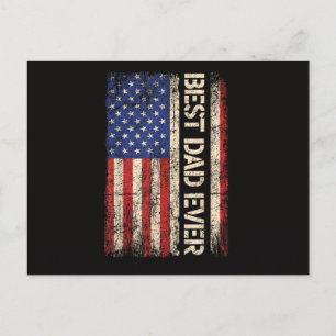 Bester Vater überhaupt US-amerikanische Flagge Ges Feiertagspostkarte