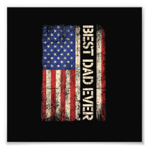 Bester Vater überhaupt US-amerikanische Flagge Ges Fotodruck