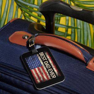 Bester Vater überhaupt US-amerikanische Flagge Ges Gepäckanhänger