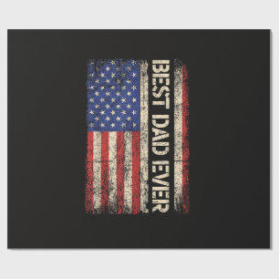 Bester Vater überhaupt US-amerikanische Flagge Ges Geschenkpapier
