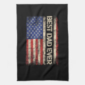 Bester Vater überhaupt US-amerikanische Flagge Ges Geschirrtuch (Vertikal)
