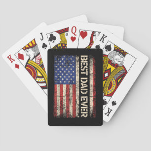Bester Vater überhaupt US-amerikanische Flagge Ges Spielkarten