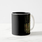 Bester Vater überhaupt US Patriot Camouflage Ameri Zweifarbige Tasse (VorderseiteRechts)