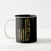 Bester Vater überhaupt US Patriot Camouflage Ameri Zweifarbige Tasse (Links)