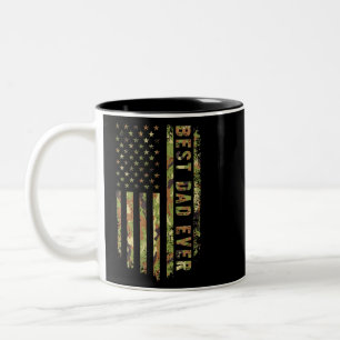 Bester Vater überhaupt US Patriot Camouflage Ameri Zweifarbige Tasse