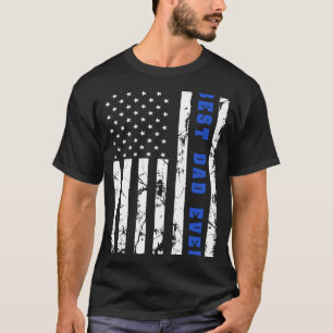 Bester Vater überhaupt US Vintage-Flagge Patriotis T-Shirt