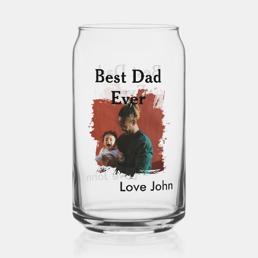 Bester Vater überhaupt Vater Papa Geschenk Foto Na Dosenglas (Vorderseite)