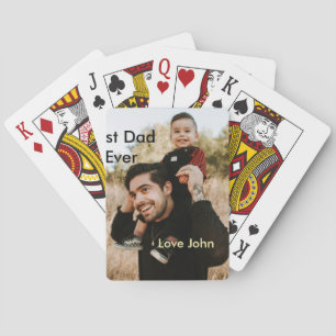 Bester Vater überhaupt Vater Papa Geschenk Foto Na Spielkarten