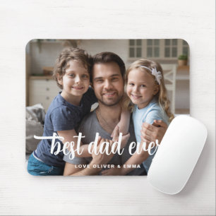 Bester Vater überhaupt Vater-Tag-Skript-Foto Mousepad