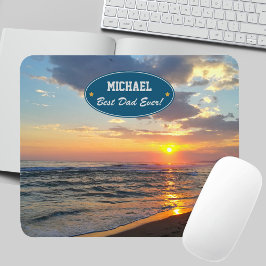 Bester Vater überhaupt Vatertag Individuelles Foto Mousepad