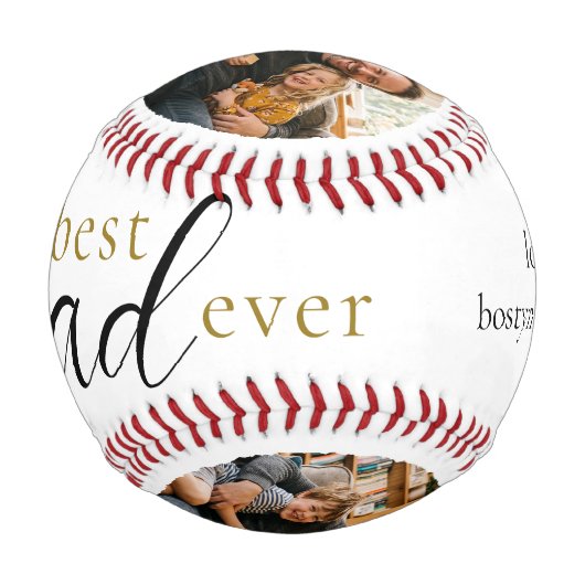 Bester Vater überhaupt Vatertagsgeschenk Foto Baseball (Rückseite)