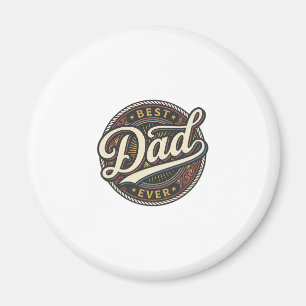 Bester Vater überhaupt Vintage-Abzeichen T-Shirt-D Magnet