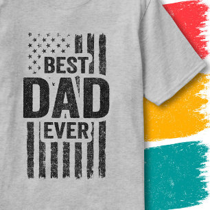Bester Vater überhaupt Vintage Amerikanische Flagg T-Shirt