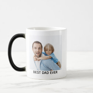 Bester Vater überhaupt, volles Foto personalisiert Verwandlungstasse