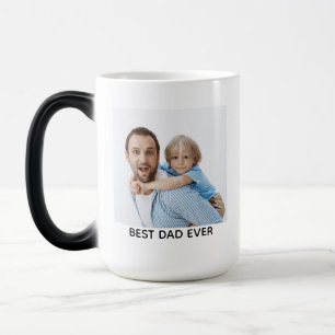Bester Vater überhaupt, volles Foto personalisiert Verwandlungstasse