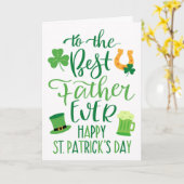 Bester Vater überhaupt zum St. Patrick's Day  Karte (Gelbe Blume)