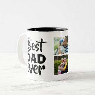 Bester Vater überhaupt Zwei Foto Zweifarbige Tasse
