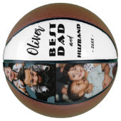 Bester Vater und Ehemann Vater 2 Fotos Basketball (Vorderseite)