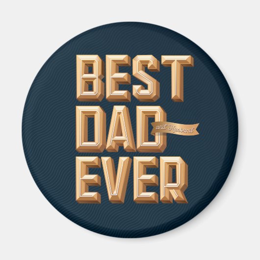 Bester Vater und Husband je Magnet (Vorne)