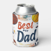 Bester Vater und Sport Dosenkühler (Kanne Vorderseite)