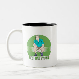 Bester Vater unter Par Zweifarbige Tasse