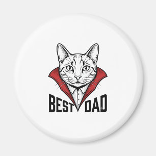 Bester Vater Vampir Katze Vintage Gravur Design_1 Magnet
